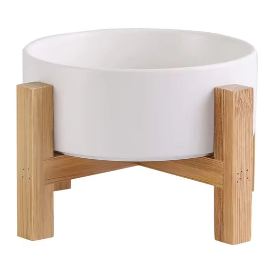 COMEDERO PLATO CERÁMICA Y MADERA